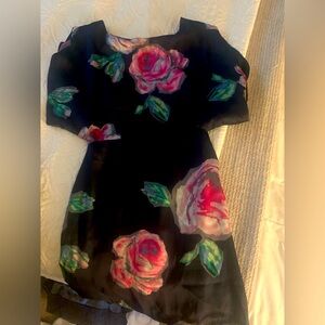 Black flower dress